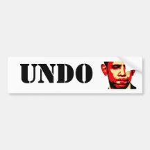 UNDO bumper sticker