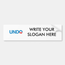 UNDO BUMPER STICKERS
