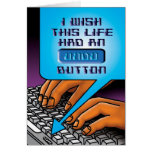 Undo Button Greeting Cards