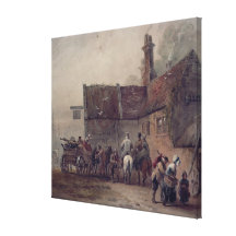 Une auberge de bord de la route impressions sur toile