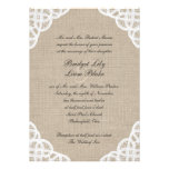 Une dentelle rustique et faire-part de mariage de  invitations