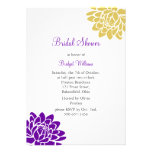 Une douche nuptiale de fleur de Lotus (pourpre) invitations