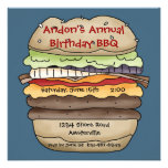 Une invitation juteuse d'hamburger