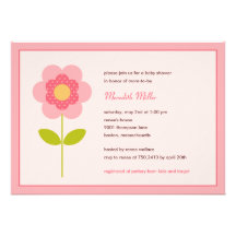 Une invitation parfaite de baby shower de tige