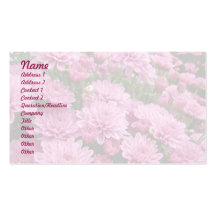 Une mer des chrysanthèmes roses #2 carte de visite