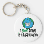 Une planète verte est une planète heureuse porte-clés