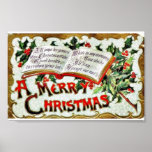 Une salutation de Noël avec des mots de bible Posters