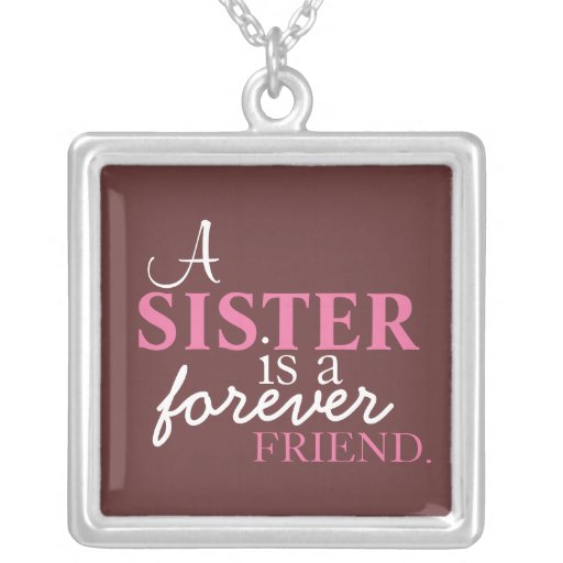 Une soeur est un collier d'argent d'ami de Forever