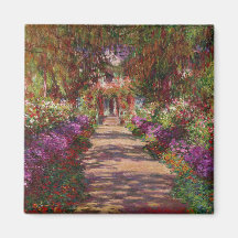 Une voie dans Garden de Monet, Giverny, 1902 Magnets Pour Réfrigérateur