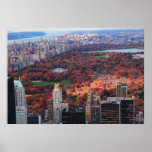 Une vue d'en haut : Automne dans le Central Park 0 Posters