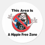 Une zone franche hippie autocollants