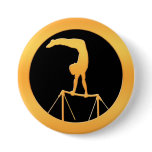 Uneven Bars Gold Gymnast buttons