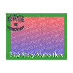 Unexpected Fish Template Postcard