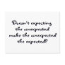 Unexpected?