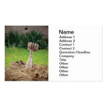 Unexploded mortar shell business card template
