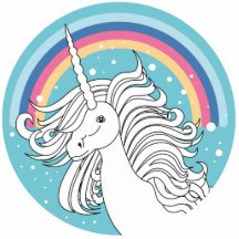 UNICORN BLUE PHOTO CUTOUT