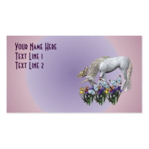 Unicorn Butterflies Fantasy Business Card