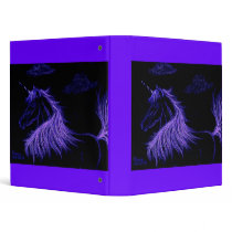 Unicorn Dreams - lavender 3 Ring Binders