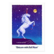 Unicorn Full Moon Business Card Template
