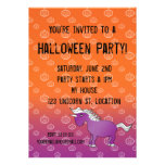 Unicorn halloween invitation