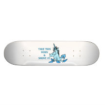 Unicorn Horn Shove It Skate Decks