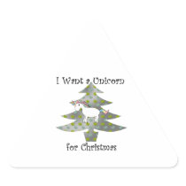 Unicorn in Christmas tree on silver