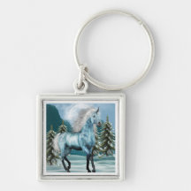Unicorn in Moonlight keychain