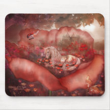 Unicorn Of The Poppies Mousepad