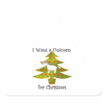 Unicorn on Christmas tree on gold fade