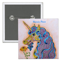 Unicorn Patterns Button