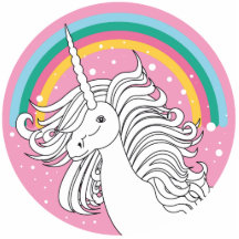 UNICORN PINK PHOTO CUT OUTS