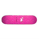 Unicorn pink stars skate board deck