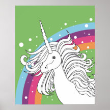 UNICORN POSTER GREEN