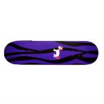 Unicorn purple zebra stripes skate boards