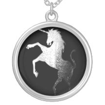 unicorn - silver necklace