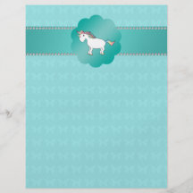 Unicorn turquoise butterflies custom flyer