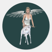 Unicorn White Baby Beauty Angel Sticker