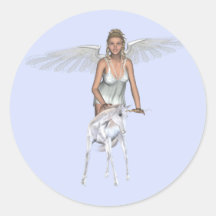 Unicorn White Baby Beauty Angel Sticker