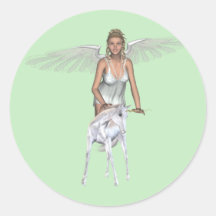 Unicorn White Baby Beauty Angel Sticker