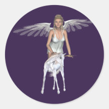 Unicorn White Baby Beauty Angel Sticker