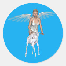 Unicorn White Baby Beauty Angel Sticker