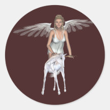 Unicorn White Baby Beauty Angel Sticker
