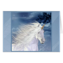 Unicorn White Beauty Close-up Card