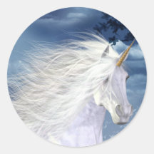 Unicorn White Beauty Close-up Stickers