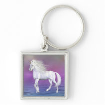 Unicorn White Beauty Keychain
