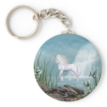 Unicorn White Beauty Key Chain