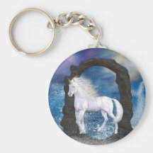 Unicorn White Beauty Keychain