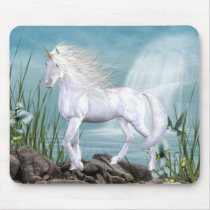 Unicorn White Beauty Mouse Mats