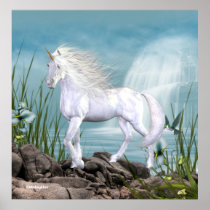 Unicorn White Beauty Print