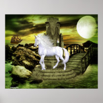 Unicorn White Beauty Poster